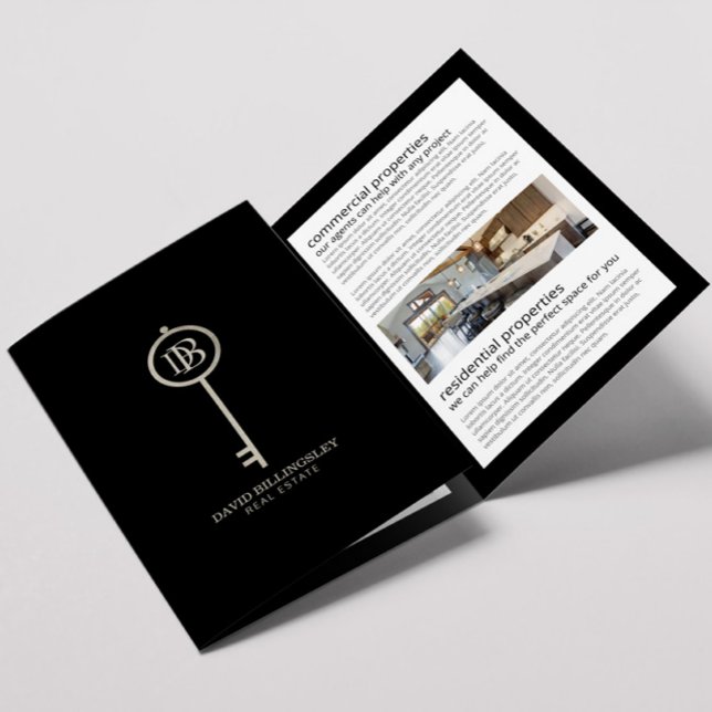 Luxe Grey Skeleton Key Real Estate Brochure (Creator Uploaded)
