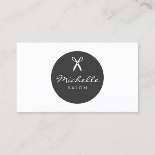 LUXE HAIR SALON SCISSORS B&W Business Card