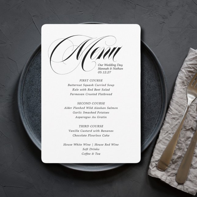 Luxe Headline Menu Wedding (Creator Uploaded)
