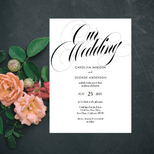 Luxe Headline Wedding Invitation