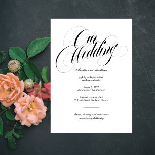 Luxe Headline Wedding Invitation