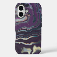Luxe Holographic Iridescent Marble Swirls iPhone