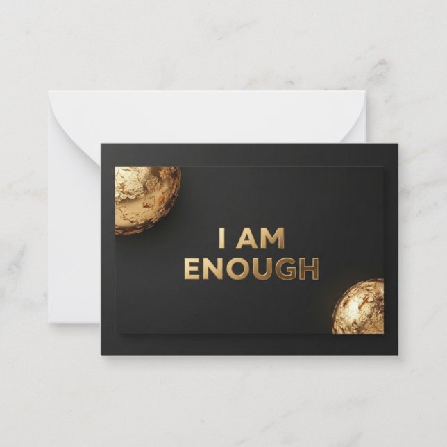 Luxe "I AM ENOUGH" Affirmation Card (Front)