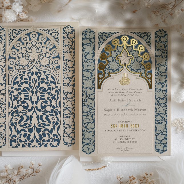 Luxe Islamic Lace Dusty Blue Wedding (Creator Uploaded)