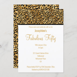 LUXE LEOPARD GOLD CUSTOM INVITATION