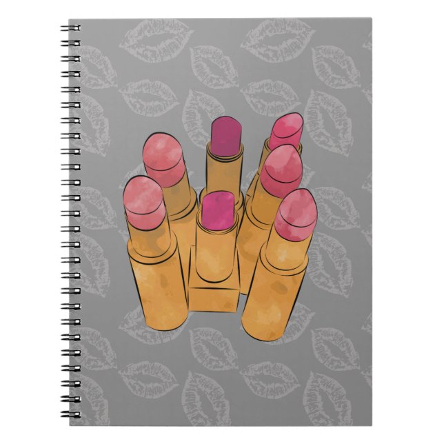 Luxe Lipstick Kiss Notebook (Front)