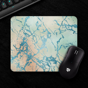 Luxe Marble Elegant Dusty Muted Jewel Tones Gold Mouse Pad