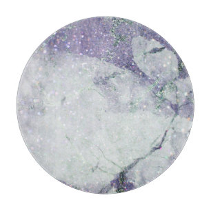 LUXE MARBLE PURPLE GALAXY TRAY CUTTING BOARD