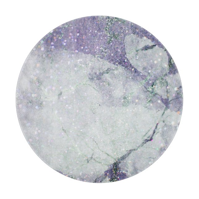 LUXE MARBLE PURPLE GALAXY TRAY CUTTING BOARD (Front)