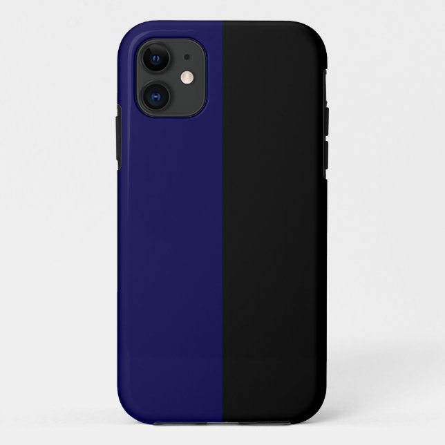 Luxe Navy and Black CUSTOMIZABLE iPhone Cases (Back)