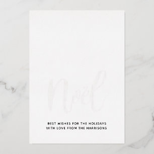 Luxe Noel Black & White Real Foil Holiday Card