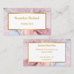 LUXE PASTEL MARBLE GOLD BUSINESS CARD