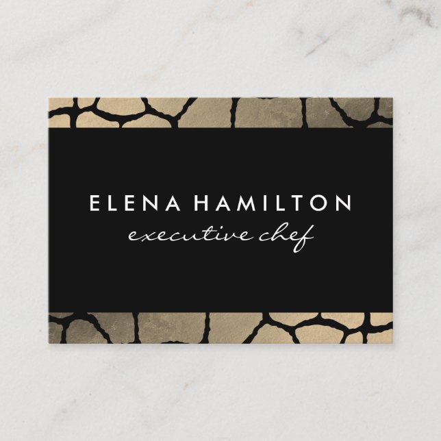 Luxe Pattern Trim Business Card (Front)