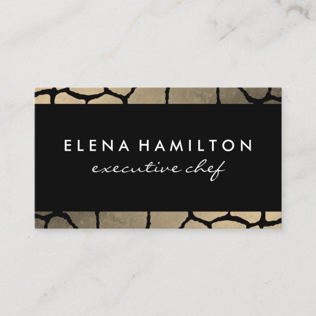 Luxe Pattern Trim Business Card (Front)