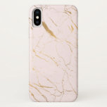 Luxe Pink and Gold Marble iPhone X Case<br><div class="desc">An edgy and abstract motif of marble in high-contrast pink and faux gold creates interest and intrigue on this designer mobile phone case. © 1201AM CREATIVE</div>
