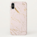 Luxe Pink and Gold Marble iPhone X Case<br><div class="desc">An edgy and abstract motif of marble in high-contrast pink and faux gold creates interest and intrigue on this designer mobile phone case. © 1201AM CREATIVE</div>
