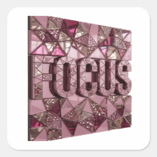 Luxe Pink FOCUS Sticker Art