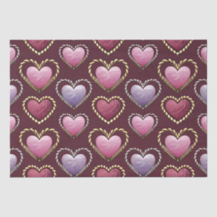 Luxe Pink Hearts Tissue Paper Set