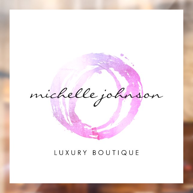 Luxe Pink Painted Circle Designer Logo (Sheet 2)
