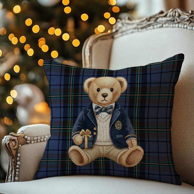 Luxe Preppy Plaid Teddy Bear Cushion (Creator Uploaded)