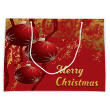 Luxe red and gold Christmas Ornaments