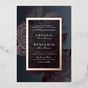 Luxe rose gold vintage botanical floral wedding