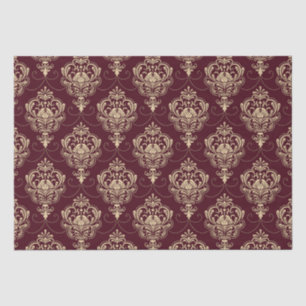 Luxe Royal Damask Gold Ornamental Pattern Tissue Paper