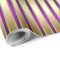 Luxe Shiny Gold and Royal Purple Stripes