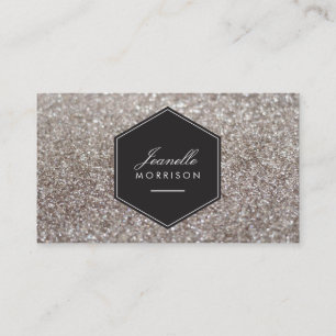 Luxe Silver Glitter Beauty Business Card