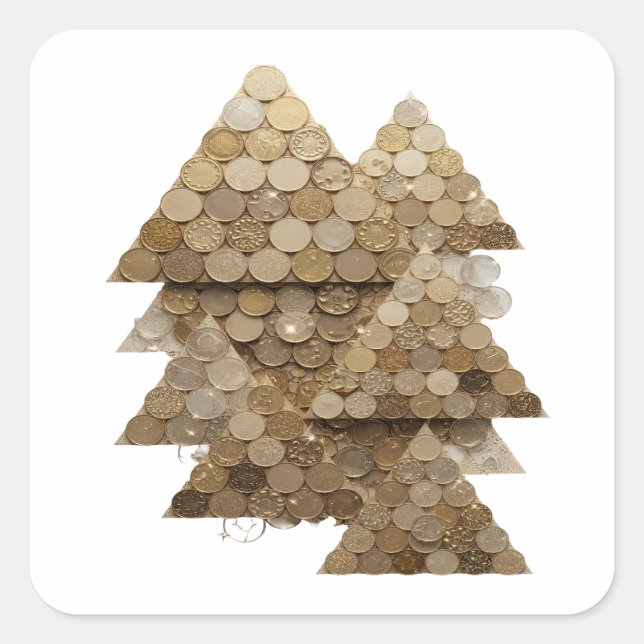 Luxe Silver TREE Gift Sticker (Front)
