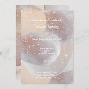 LUXE SPACE TALK BIRTHDAY PARTY INVITATION