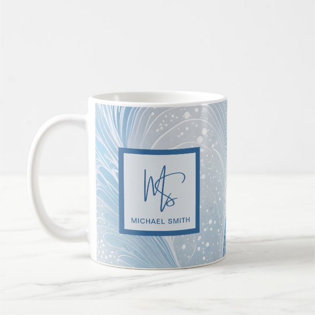 Luxe Square Business Card – Professional Coffee Mug (Left)