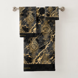 LUXE VINTAGE MARBLE CUSTOM TOWEL SET