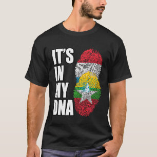Luxembourg And Burmese Mix DNA Heritage Flag T-Shirt