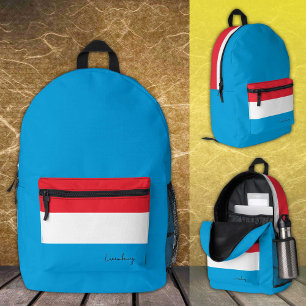 Luxembourg, backpack, Luxembourg Flag / patriotic Printed Backpack