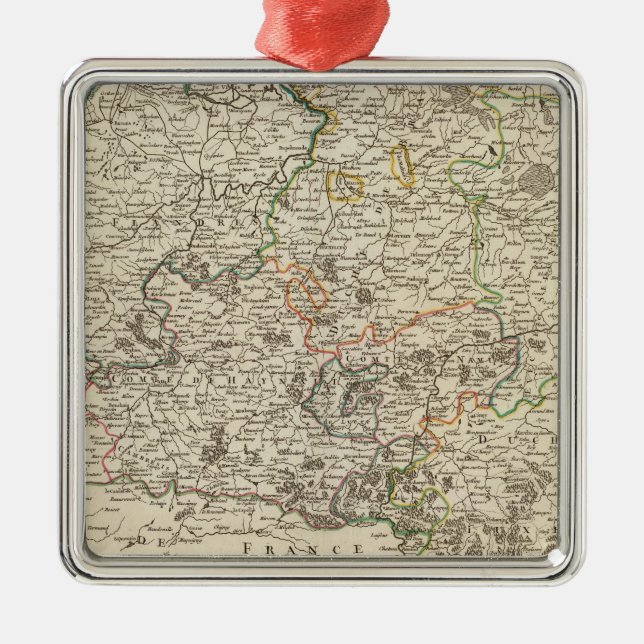 Luxembourg, Belgium Metal Ornament (Front)