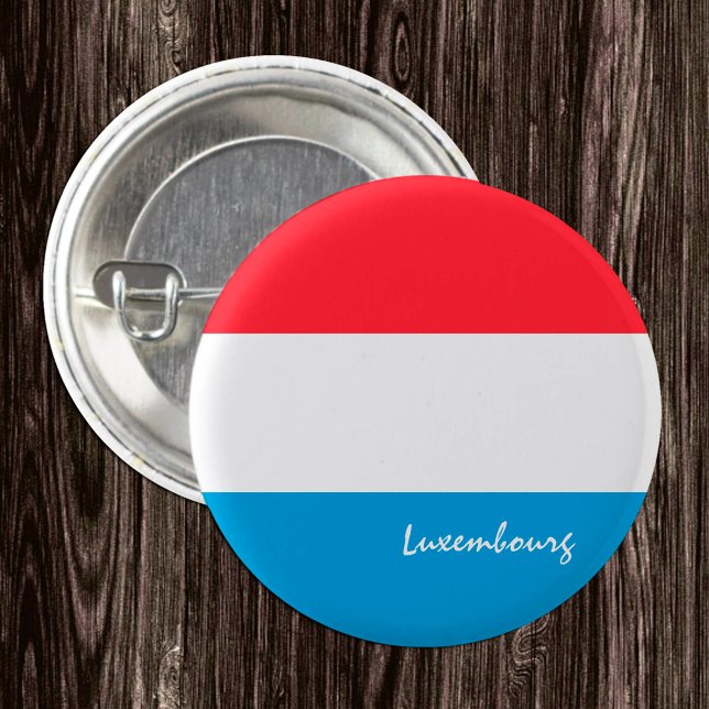 Luxembourg button, patriotic Luxembourg Flag 3 Cm Round Badge (Creator Uploaded)