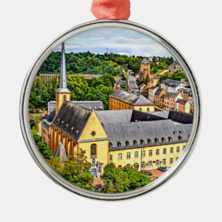 Luxembourg city metal ornament
