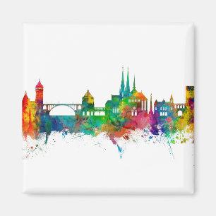 Luxembourg City Skyline Magnet