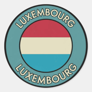 Luxembourg  classic round sticker
