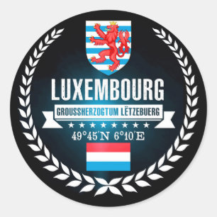 Luxembourg Classic Round Sticker