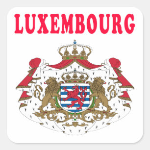 Luxembourg Coat Of Arms Designs Square Sticker
