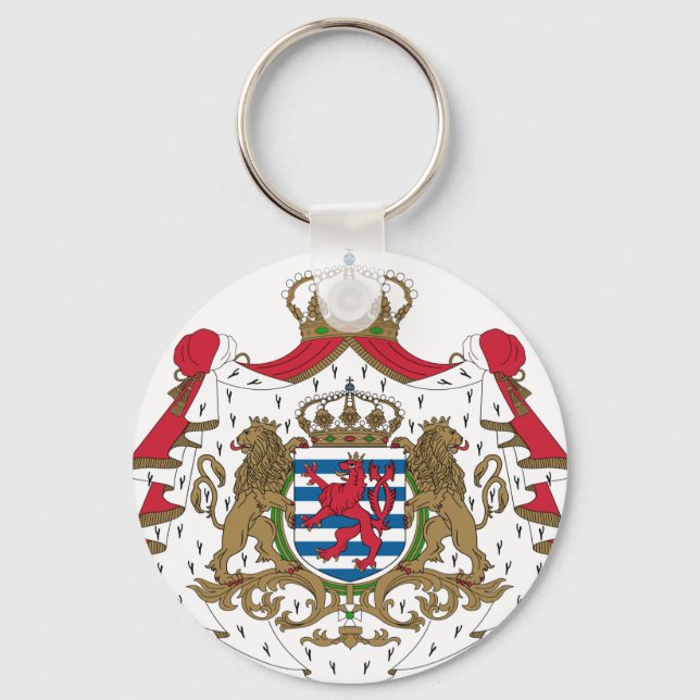 Luxembourg Coat Of Arms Key Ring (Front)
