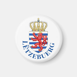 Luxembourg coat of arms (with name underneath) magnet