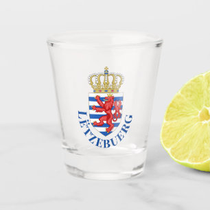 Luxembourg coat of arms (with name underneath) shot glass