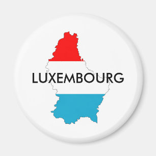 luxembourg country flag map shape silhouette magnet