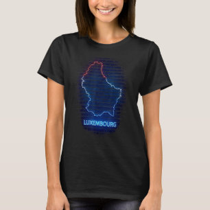 LUXEMBOURG country outlline Flag T-Shirt