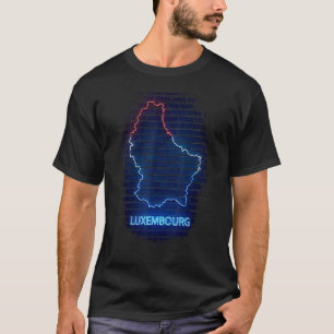 LUXEMBOURG country outlline Flag T-Shirt