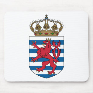luxembourg emblem mouse pad