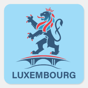 Luxembourg Europe Square Sticker